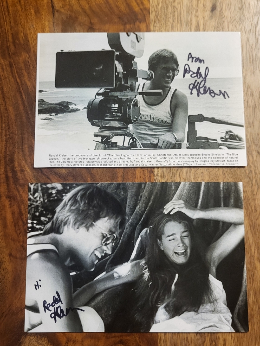 Randal Kleiser The Blue Lagoon Grease Director Hand Signed 4x6 Autograph Photos